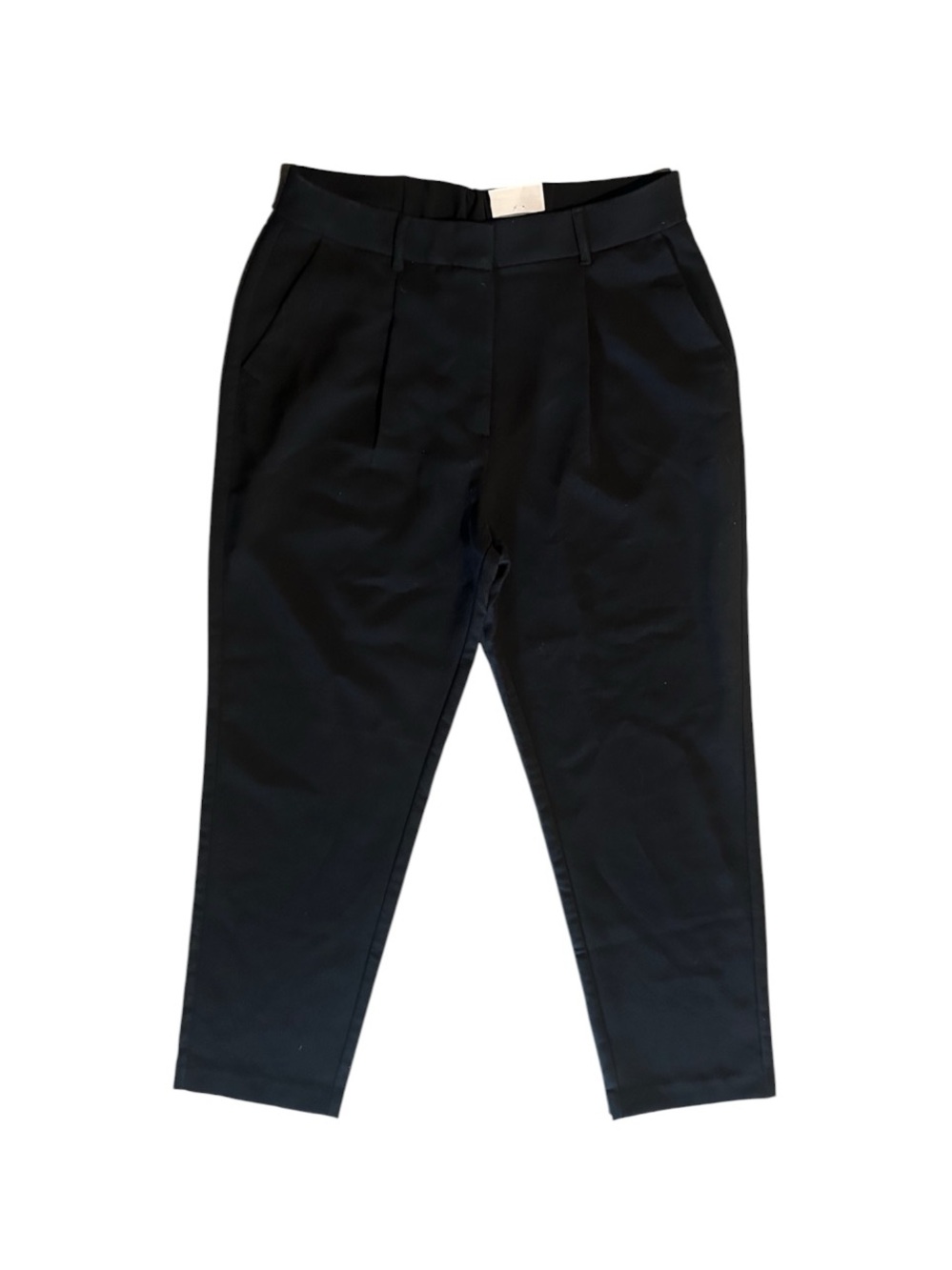 Old Navy Taylor Straight Trouser Black Extra High Rise Size L NWT